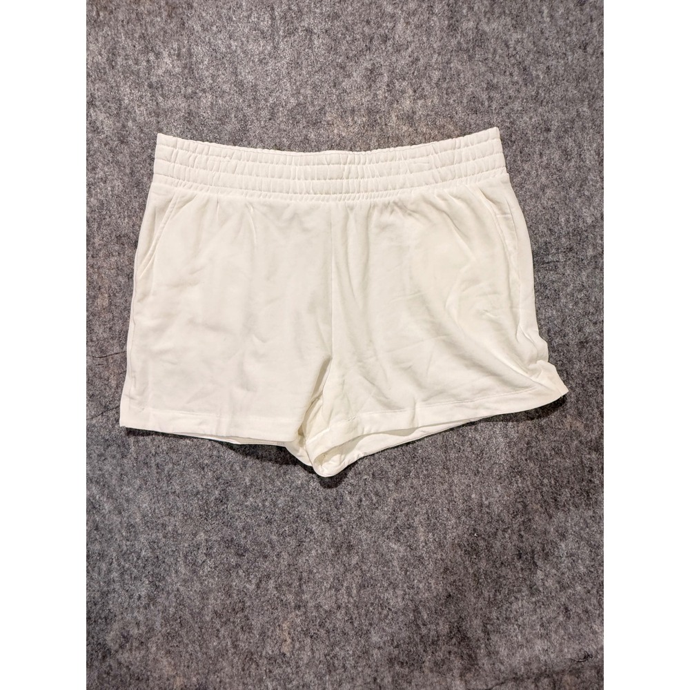 RBX Active Womens White Lounge Shorts Elastic Waist Pockets XL 742